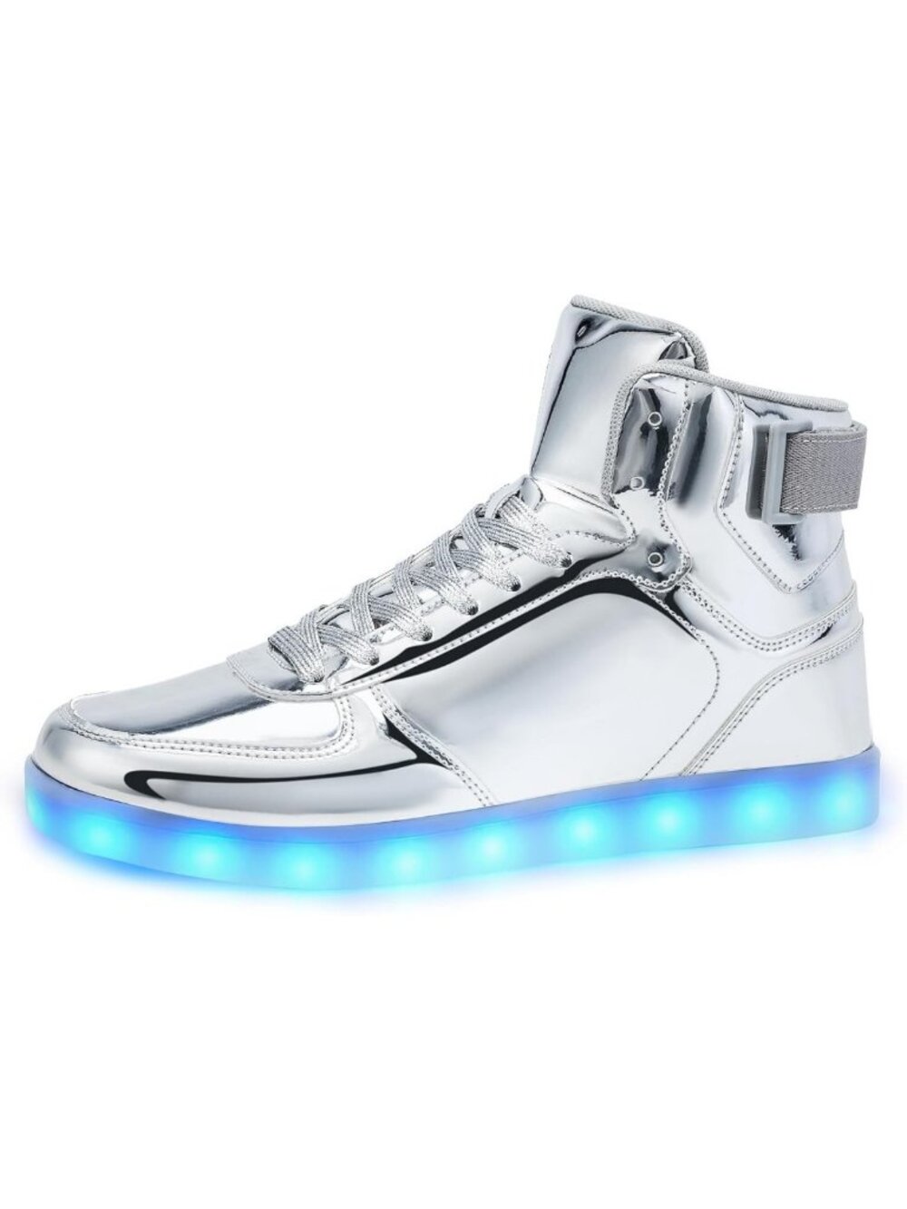 Unisex LED Light Up High Top Sneakers - Rechargeable Glowing Shoes for All Ages